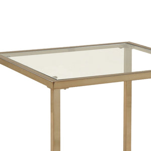 Glaucia Glass Floor Shelf End Table