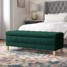 Load image into Gallery viewer, Gloria 52&#39;&#39; Wide Velvet Tufted Rectangle Storage Ottoman with Storage 7466RR
