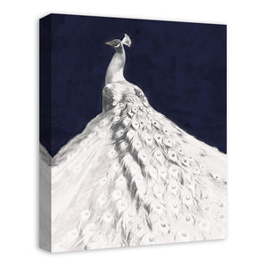 20'' H x 16'' W Glorious White Peacock 2 Wrapped Canvas Print