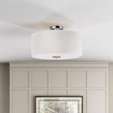 Load image into Gallery viewer, Glynn 3 - Light 18&#39;&#39; Shaded Drum Semi Flush Mount MRM4064
