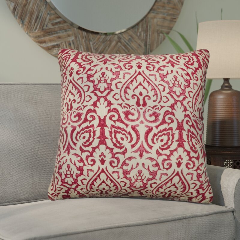 Godines Cotton Damask Throw Pillow, set of 2