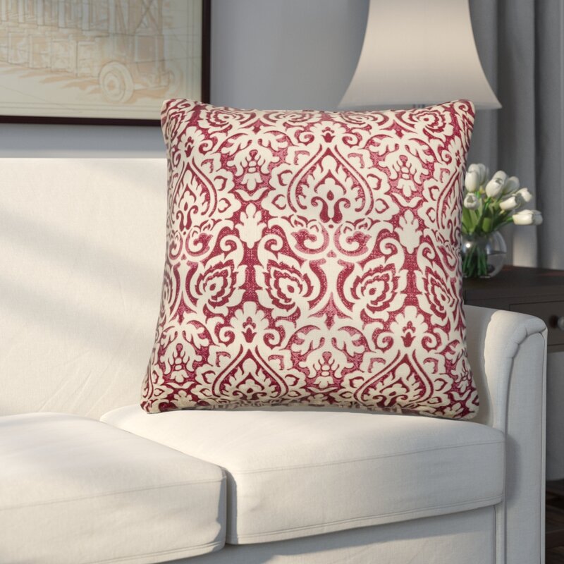 Godines Cotton Damask Throw Pillow GL25