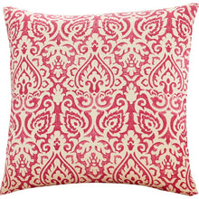 Load image into Gallery viewer, Pink Godines Cotton Damask Throw Pillow, (Set of 2)

