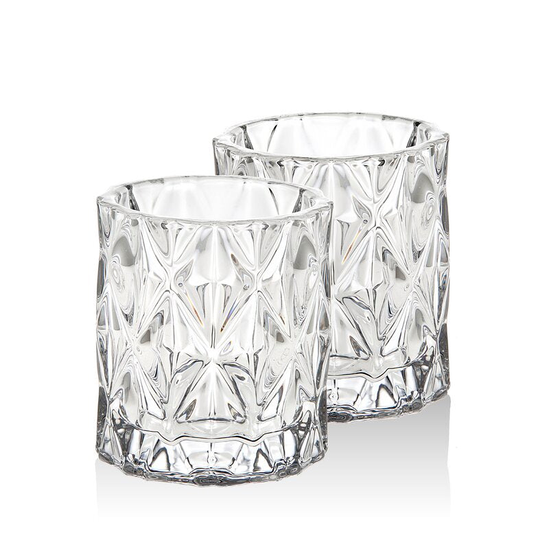 Clear Godinger Christmas 2 Piece Crystal Tabletop Votive Holder Set (Set of 2) SB2091