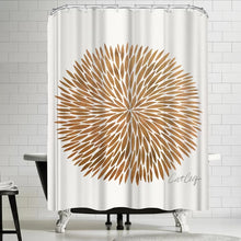Load image into Gallery viewer, Gold Burst Single Shower Curtain
