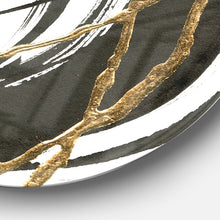 Load image into Gallery viewer, 36&quot; H x 36&quot; W Gold Glamour Circle III - Painting Print Metal Circle Wall Art
