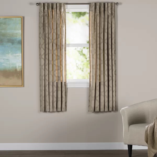 Goldsboro Geometric Blackout Thermal Pinch Pleat Single Curtain Panel 34 x 63, Set of 6 curtain panels