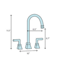 Load image into Gallery viewer, Governor Widespread Faucet 2-handle Bathroom Faucet with Drain Assembly

