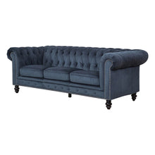Load image into Gallery viewer, Abbyson Grand  Chesterfield Velvet Sofa - Navy 5262RR
