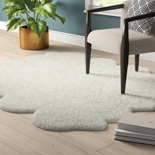 Load image into Gallery viewer, Graciela Handmade Faux Sheepskin Area Rug in Cream

