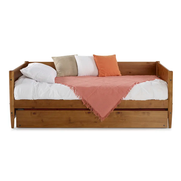 Castanho Brown Grady Twin Solid Wood Daybed with Trundle
