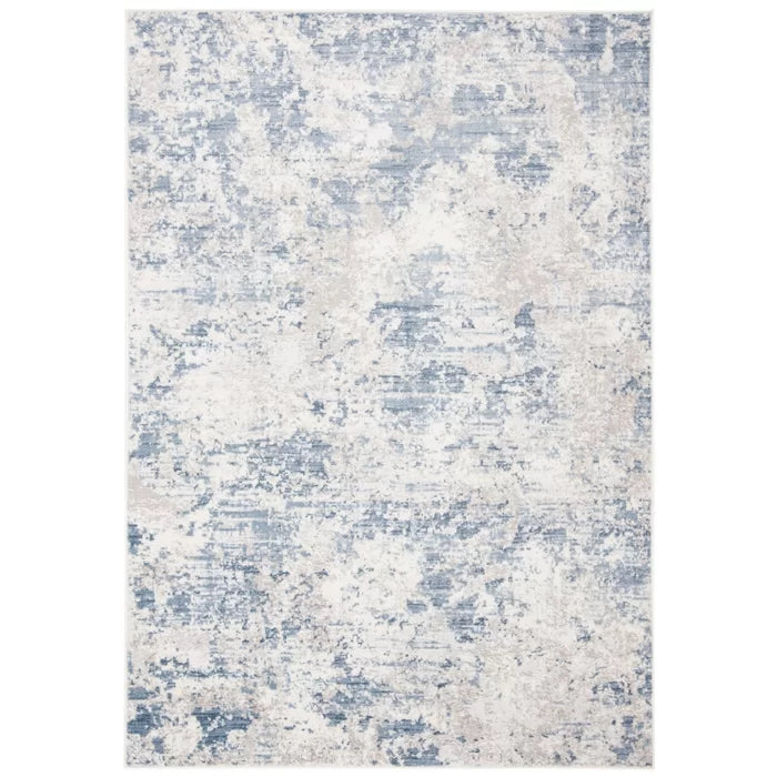 Grafton Abstract Area Rug in Grey / Blue, Rectangle 2'2