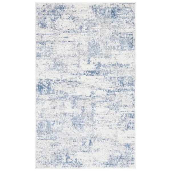 Grandview Abstract Area Rug in Blue/Ivory 2'2