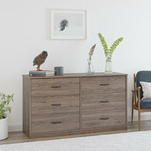 Load image into Gallery viewer, Grantville 6 Drawer Dresser Rustic Oak #2358HW
