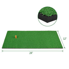 Load image into Gallery viewer, 12&quot; H x 24&quot; W x 2&quot; D Green Grass Turf Mat Training Aid Vinyl Golf 1120AH

