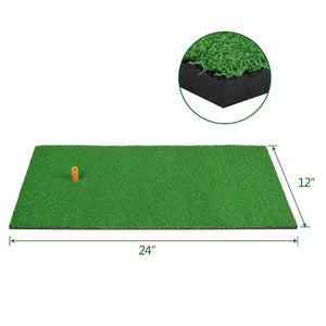 12" H x 24" W x 2" D Green Grass Turf Mat Training Aid Vinyl Golf 1120AH