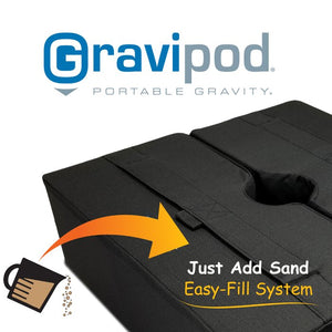 Black Gravipod Duo Square Detachable Umbrella Weight (ND126)