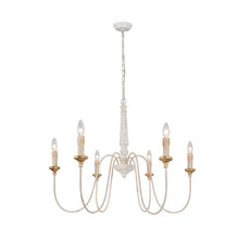 Load image into Gallery viewer, Gravitt 6 - Light Candle Style Classic Chandelier with Wrought Iron Accents
