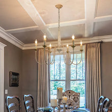 Load image into Gallery viewer, Gravitt 6 - Light Candle Style Classic Chandelier with Wrought Iron Accents
