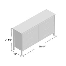Load image into Gallery viewer, Gravity 6 Drawer Double Dresser MRM1315
