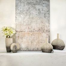 Load image into Gallery viewer, 12&quot; H x 10&quot; W x 3&quot; D Gray/Ivory Indoor / Outdoor Ceramic Decorative Bottles
