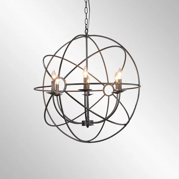 Greco 6-Light Unique / Statement Globe Chandelier