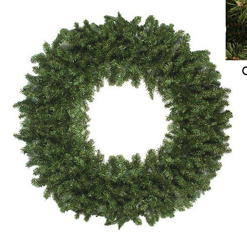 Green Canadian Pine Artificial Christmas Wreath - 60-Inch Unlit