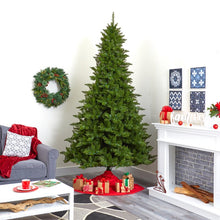 Load image into Gallery viewer, 9&#39; H Green Spruce Artificial Christmas Tree with Clear Lights

