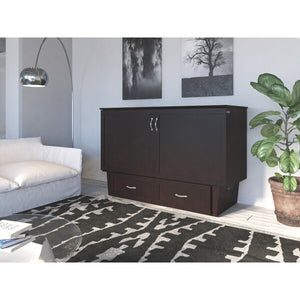 Greeson Queen Storage Murphy Bed with Mattress Espresso 3574RR-3 boxes