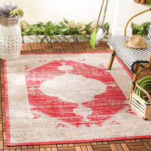 Load image into Gallery viewer, Griffeth Southwestern Wool Indoor / Outdoor Area Rug in Rose/Gray, Rectangle 9&#39; x 12&#39;
