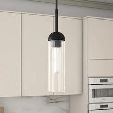 Load image into Gallery viewer, Blackened Steel Griffith 1 - Light Single Cylinder Pendant

