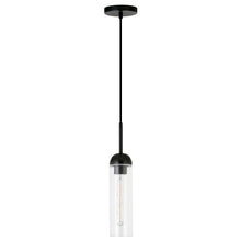 Load image into Gallery viewer, Blackened Steel Griffith 1 - Light Single Cylinder Pendant
