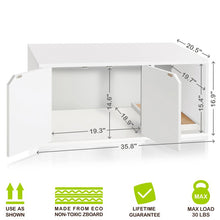 Load image into Gallery viewer, White Grinnell Eco Litter Box Enclosure 7795
