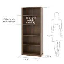 Load image into Gallery viewer, Groce 72&#39;&#39; H x 31.5&#39;&#39; W Standard Bookcase
