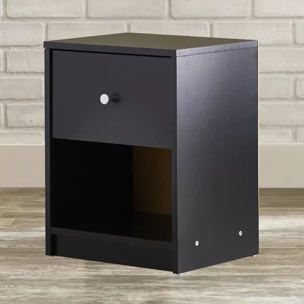 Black Guilford 19.06'' Tall 1 - Drawer Nightstand