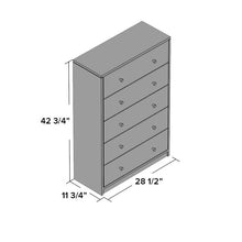 Load image into Gallery viewer, Guilford Black 5 Drawer Chest (SB1641)
