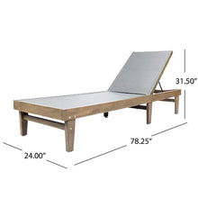 Load image into Gallery viewer, Gunnarr 78.25&#39;&#39; Long Reclining Acacia Single Chaise
