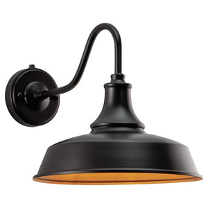 11.5" H x 12" W x 18" D Gunnora Outdoor Barn Light with Dusk to Dawn
