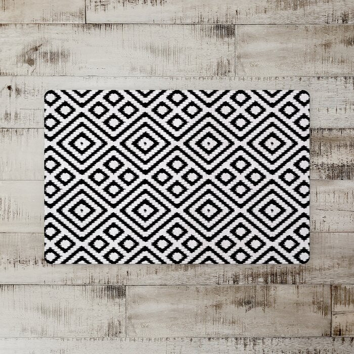 Black / White Gurdon Kitchen Mat (319MM)