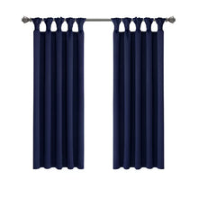 Load image into Gallery viewer, Guthridge Knotted Solid Blackout Thermal Curtain Panels 52&quot; x 63&quot; (Set of 2)
