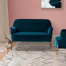 Load image into Gallery viewer, Guthrie 43&#39;&#39; Velvet Recessed Arm Loveseat 6345RR
