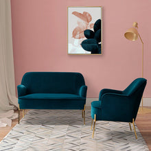 Load image into Gallery viewer, Guthrie 43&#39;&#39; Velvet Recessed Arm Loveseat 6345RR
