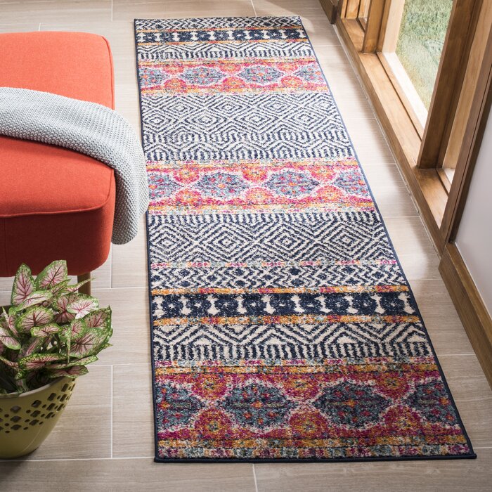 Gutierez Geometric Navy Area Rug (SB881)