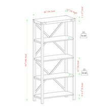 Load image into Gallery viewer, Gwen 64&#39;&#39; H x 30&#39;&#39; W Etagere Bookcase

