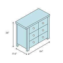 Load image into Gallery viewer, Gwendolyn 9 Drawer 64&#39;&#39; W Double Dresser 7364RR
