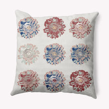 Load image into Gallery viewer, 16&quot; x 16&quot; Red Gypsy Floral Indoor/Outdoor Throw Pillow
