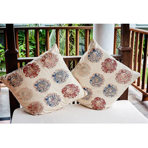 16" x 16" Red Gypsy Floral Indoor/Outdoor Throw Pillow