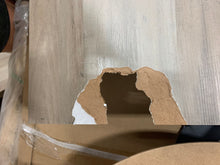 Load image into Gallery viewer, 58 inch Sliding Barn Door Grey Wash TV Console 2363CDR
