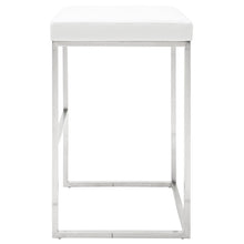 Load image into Gallery viewer, Chi Bar Stool - White / Silver *AS IS #1435HW
