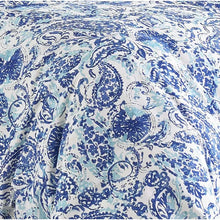 Load image into Gallery viewer, Hadassah Blue 100% Cotton 150 TC Reversible Duvet Cover Set king - 3pc duvet set
